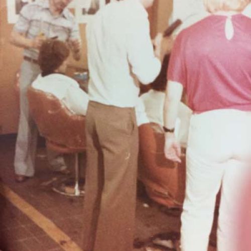 imágenes históricas de los inicios de la peluquería Ana y Ángel