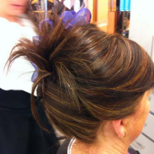 Ejemplo de recogido con moño