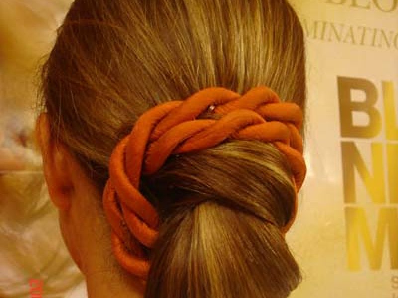 Ejemplo de recogido con moño